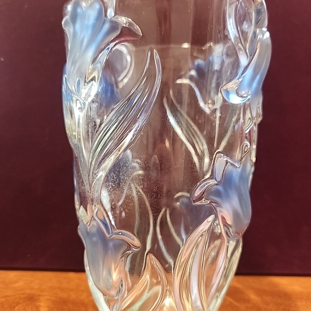 Mikasa Bluebells Painted Glass Vase 8" - Picture 3 of 7